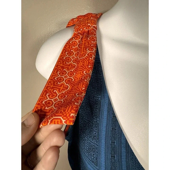 Cabi Nomad Shoulder Tie Top Small Geometric Print Bohemian Hippie Summer NWOT - Picture 2 of 8